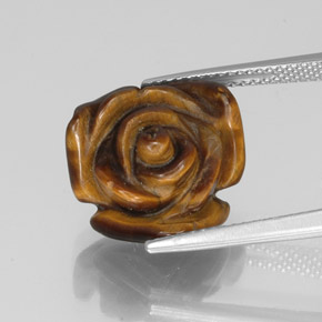 9,71 ctw natürlicher brauner Tiger's Eye, Fantasieschliff, Lichtundurchlässig