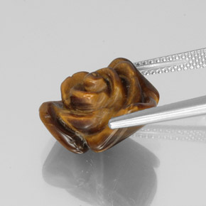 9,71 ctw natürlicher brauner Tiger's Eye, Fantasieschliff, Lichtundurchlässig
