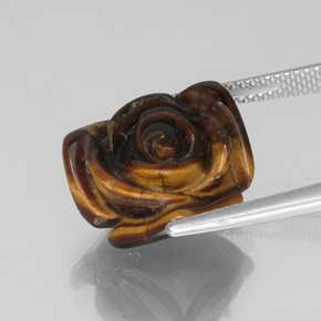 10,61 ctw natürlicher brauner Tiger's Eye, Fantasieschliff, Lichtundurchlässig