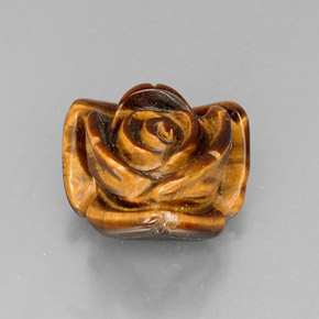 12,81 ctw natürlicher brauner Tiger's Eye, Fantasieschliff, Lichtundurchlässig