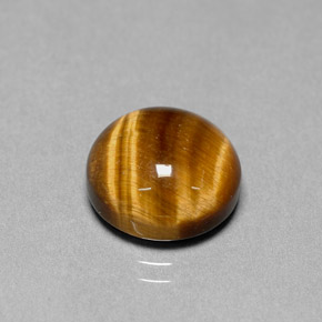 6,69 ctw natürlicher brauner Tiger's Eye, Rundschliff, Lichtundurchlässig