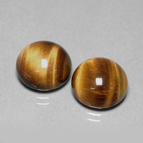  ct natürliche brauner Tiger's Eye-Edelsteine, Rundschliff, Lichtundurchlässig