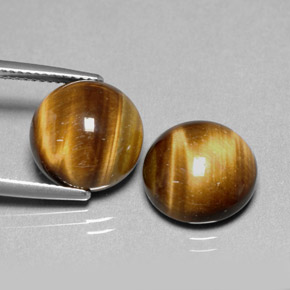  ct natürliche brauner Tiger's Eye-Edelsteine, Rundschliff, Lichtundurchlässig