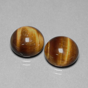  ct natürliche brauner Tiger's Eye-Edelsteine, Rundschliff, Lichtundurchlässig
