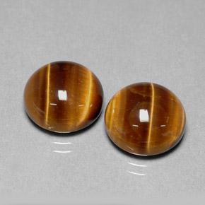  ct natürliche brauner Tiger's Eye-Edelsteine, Rundschliff, Lichtundurchlässig