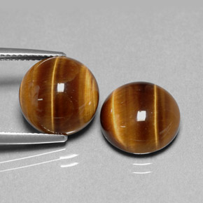  ct natürliche brauner Tiger's Eye-Edelsteine, Rundschliff, Lichtundurchlässig