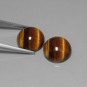  ct natürliche brauner Tiger's Eye-Edelsteine, Rundschliff, Lichtundurchlässig