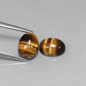  ct natürliche gold-braun Tigerauge-Edelsteine, Oval Schliff, Lichtundurchlässig