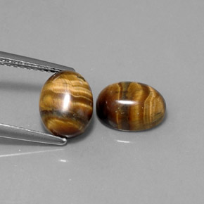  ct natürliche brauner Tiger's Eye-Edelsteine, Oval Schliff, Lichtundurchlässig