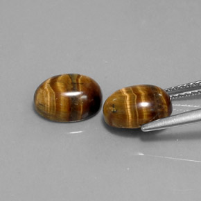  ct natürliche brauner Tiger's Eye-Edelsteine, Oval Schliff, Lichtundurchlässig
