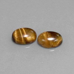  ct natürliche brauner Tiger's Eye-Edelsteine, Oval Schliff, Lichtundurchlässig