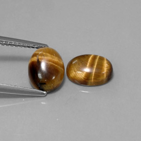  ct natürliche brauner Tiger's Eye-Edelsteine, Oval Schliff, Lichtundurchlässig