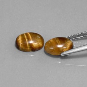  ct natürliche brauner Tiger's Eye-Edelsteine, Oval Schliff, Lichtundurchlässig
