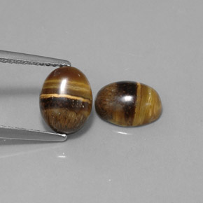  ct natürliche brauner Tiger's Eye-Edelsteine, Oval Schliff, Lichtundurchlässig