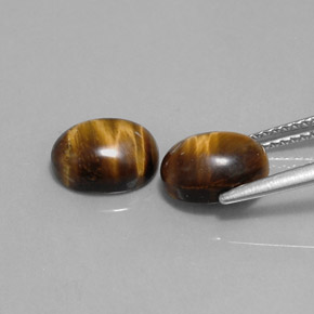  ct natürliche brauner Tiger's Eye-Edelsteine, Oval Schliff, Lichtundurchlässig
