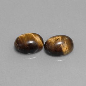  ct natürliche brauner Tiger's Eye-Edelsteine, Oval Schliff, Lichtundurchlässig