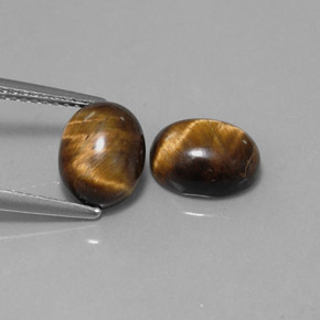  ct natürliche brauner Tiger's Eye-Edelsteine, Oval Schliff, Lichtundurchlässig