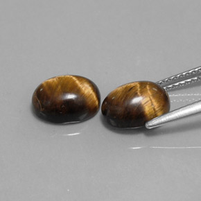  ct natürliche brauner Tiger's Eye-Edelsteine, Oval Schliff, Lichtundurchlässig