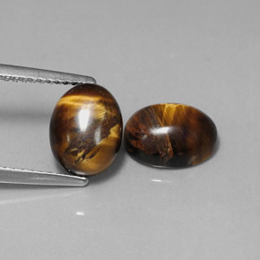  ct natürliche brauner Tiger's Eye-Edelsteine, Oval Schliff, Lichtundurchlässig