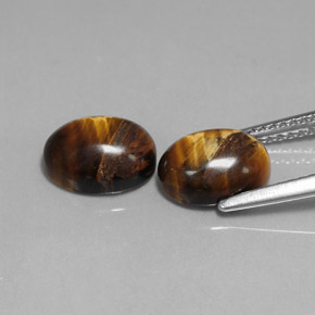  ct natürliche brauner Tiger's Eye-Edelsteine, Oval Schliff, Lichtundurchlässig