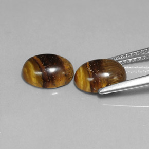  ct natürliche brauner Tiger's Eye-Edelsteine, Oval Schliff, Lichtundurchlässig