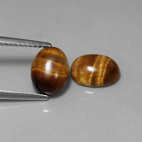  ct natürliche brauner Tiger's Eye-Edelsteine, Oval Schliff, Lichtundurchlässig