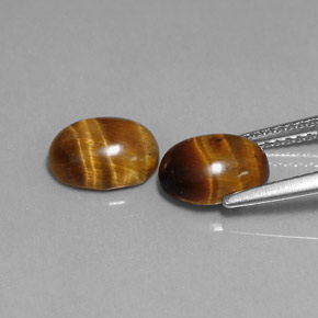  ct natürliche brauner Tiger's Eye-Edelsteine, Oval Schliff, Lichtundurchlässig