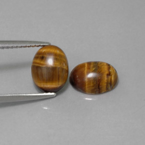  ct natürliche brauner Tiger's Eye-Edelsteine, Oval Schliff, Lichtundurchlässig
