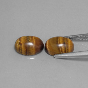  ct natürliche brauner Tiger's Eye-Edelsteine, Oval Schliff, Lichtundurchlässig