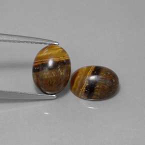  ct natürliche brauner Tiger's Eye-Edelsteine, Oval Schliff, Lichtundurchlässig