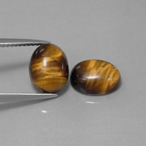  ct natürliche brauner Tiger's Eye-Edelsteine, Oval Schliff, Lichtundurchlässig