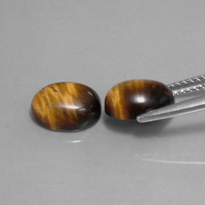  ct natürliche brauner Tiger's Eye-Edelsteine, Oval Schliff, Lichtundurchlässig