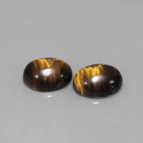  ct natürliche brauner Tiger's Eye-Edelsteine, Oval Schliff, Lichtundurchlässig