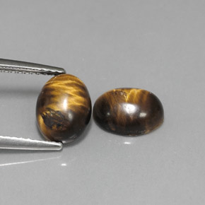  ct natürliche brauner Tiger's Eye-Edelsteine, Oval Schliff, Lichtundurchlässig