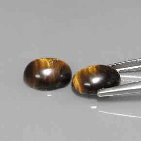  ct natürliche brauner Tiger's Eye-Edelsteine, Oval Schliff, Lichtundurchlässig