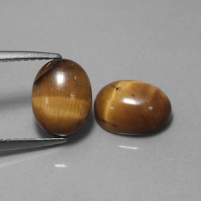  ct natürliche brauner Tiger's Eye-Edelsteine, Oval Schliff, Lichtundurchlässig