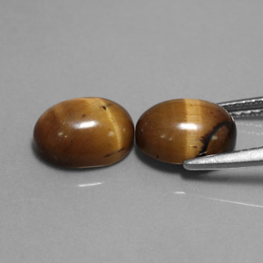  ct natürliche brauner Tiger's Eye-Edelsteine, Oval Schliff, Lichtundurchlässig