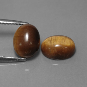  ct natürliche brauner Tiger's Eye-Edelsteine, Oval Schliff, Lichtundurchlässig