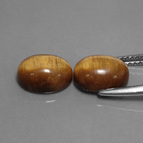  ct natürliche brauner Tiger's Eye-Edelsteine, Oval Schliff, Lichtundurchlässig