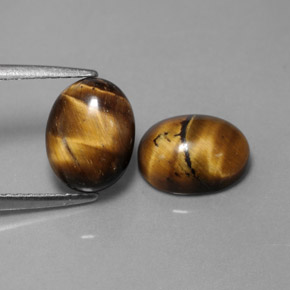  ct natürliche brauner Tiger's Eye-Edelsteine, Oval Schliff, Lichtundurchlässig
