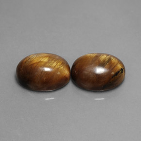  ct natürliche brauner Tiger's Eye-Edelsteine, Oval Schliff, Lichtundurchlässig