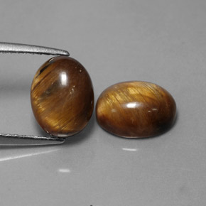  ct natürliche brauner Tiger's Eye-Edelsteine, Oval Schliff, Lichtundurchlässig