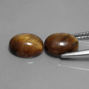  ct natürliche brauner Tiger's Eye-Edelsteine, Oval Schliff, Lichtundurchlässig