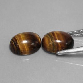  ct natürliche gold-braun Tigerauge-Edelsteine, Oval Schliff, Lichtundurchlässig