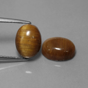  ct natürliche brauner Tiger's Eye-Edelsteine, Oval Schliff, Lichtundurchlässig