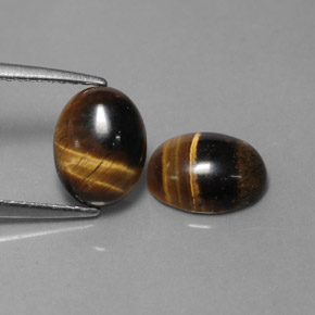  ct natürliche brauner Tiger's Eye-Edelsteine, Oval Schliff, Lichtundurchlässig