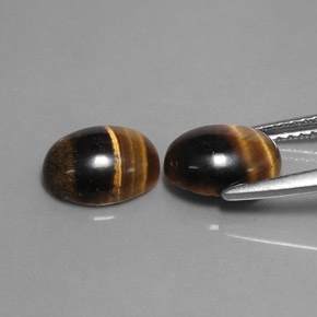  ct natürliche brauner Tiger's Eye-Edelsteine, Oval Schliff, Lichtundurchlässig