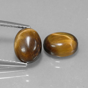  ct natürliche brauner Tiger's Eye-Edelsteine, Oval Schliff, Lichtundurchlässig