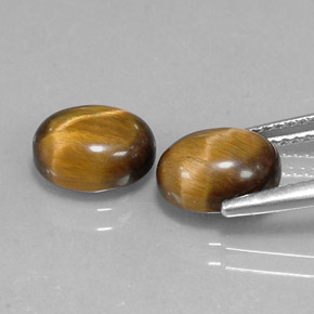  ct natürliche brauner Tiger's Eye-Edelsteine, Oval Schliff, Lichtundurchlässig