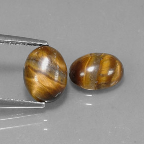  ct natürliche brauner Tiger's Eye-Edelsteine, Oval Schliff, Lichtundurchlässig